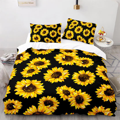 Scandi Dream soft floral Comforter Set – Soft Neutral 3‑Piece Look - Mekamart Australia