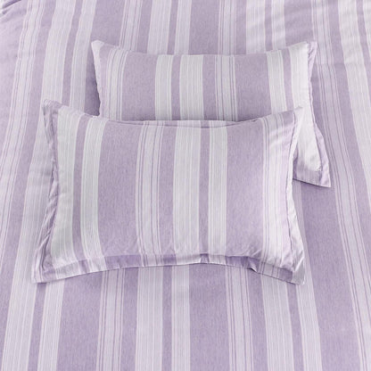 Midnight Calm stripes purple 3‑Piece Bedding – Cozy comforter Style - Mekamart Australia