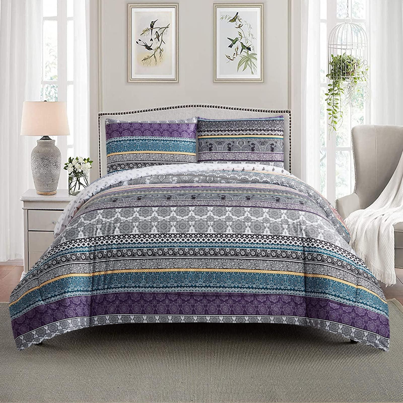 Whimsical Winter Frosty Elegant 3 Pc Comforter & Pillow Cover Set - Mekamart Australia
