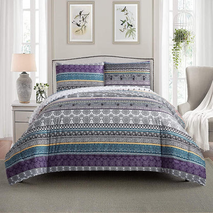 Whimsical Winter Frosty Elegant 3 Pc Comforter & Pillow Cover Set - Mekamart Australia