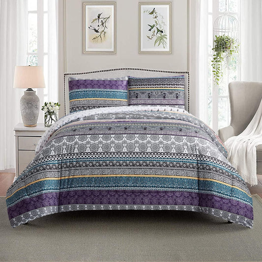 Whimsical Winter Frosty Elegant 3 Pc Comforter & Pillow Cover Set - Mekamart Australia