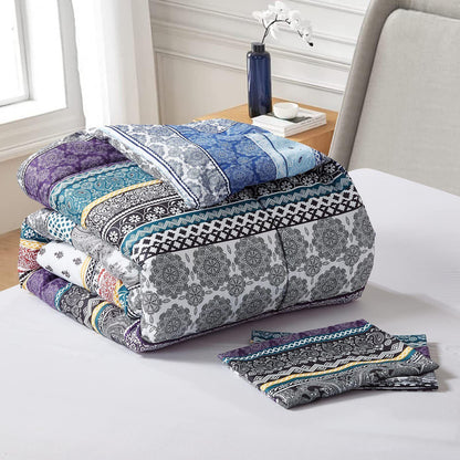 Whimsical Winter Frosty Elegant 3 Pc Comforter & Pillow Cover Set - Mekamart Australia