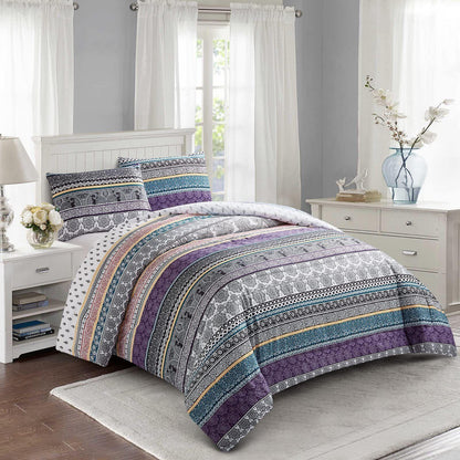 Whimsical Winter Frosty Elegant 3 Pc Comforter & Pillow Cover Set - Mekamart Australia