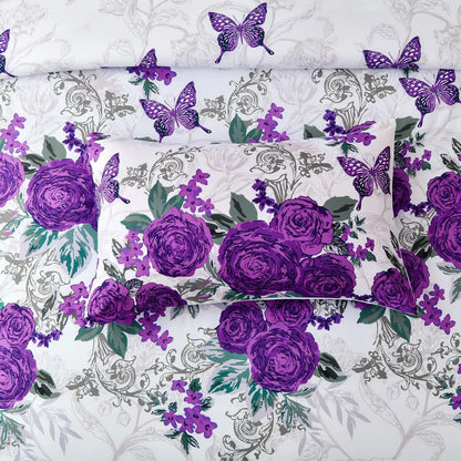 Luxe Loft Purple rose Quilted Comforter & Shams – Trending 3‑Piece Set - Mekamart Australia
