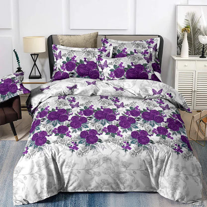 Luxe Loft Purple rose Quilted Comforter & Shams – Trending 3‑Piece Set - Mekamart Australia