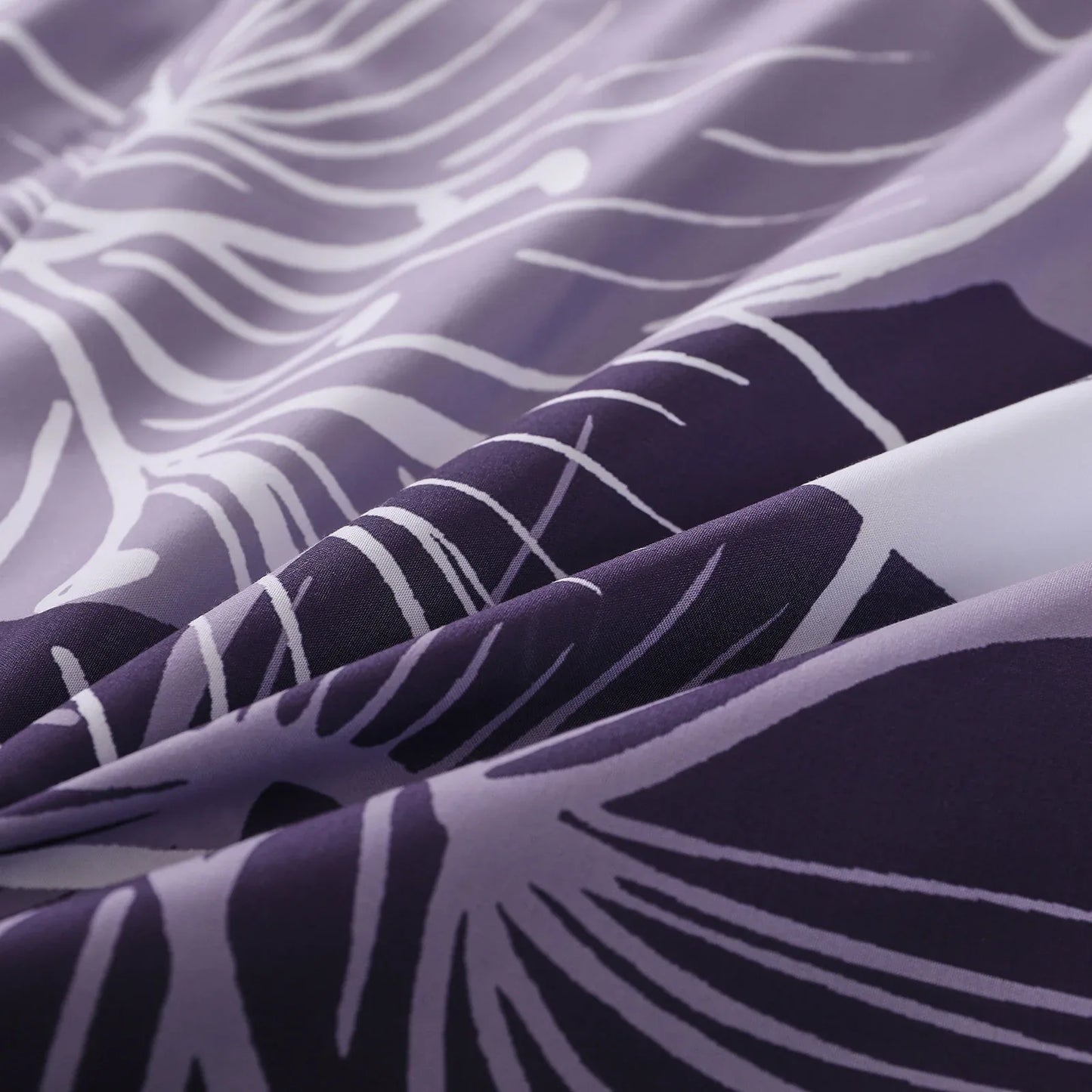 King Comforter Set, Dark Purple Floral 3-Piece Bedding, Soft Microfiber for All Seasons - Mekamart Australia