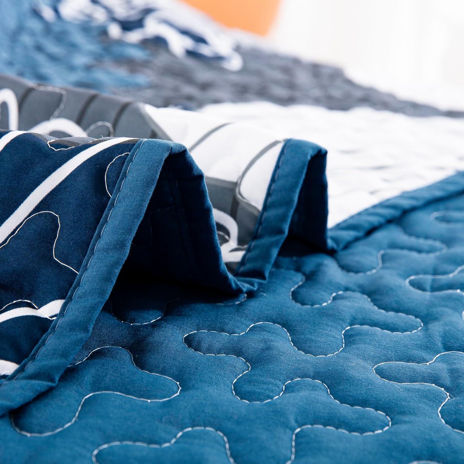 Frosted Magnolia Chic blue 3 Pc Comforter & Pillow Cover Set KING - Mekamart Australia