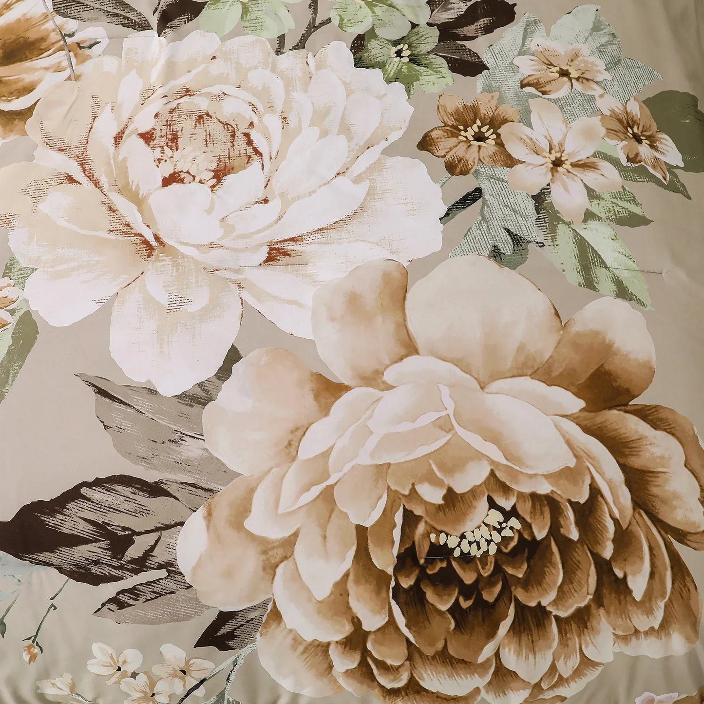 Cozy Floral Comforter Set, King Size, Quilted Warm Bedding with Pillowcases - Mekamart Australia