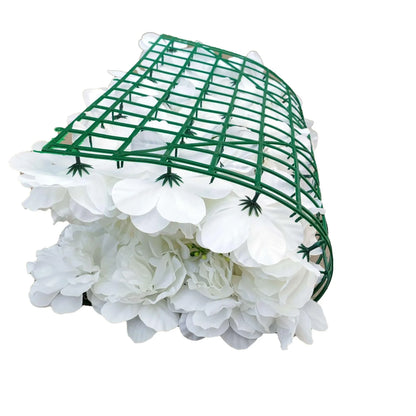 Artificial Flower Wall Backdrop Panel 40cm X 60cm Mixed Whites - Mekamart Australia
