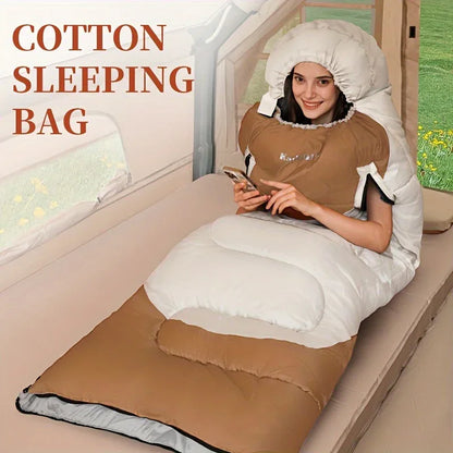 KAIROAD Extra Wide Mummy Sleeping Bag + FREE Accessories (Eye Mask, Earplugs, U-shaped Pillow) - 3 Season, Warm & Cold Weather, Waterproof - Mekamart Australia