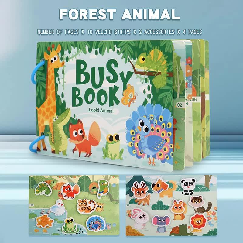 Themed Busy Book Set - Educational Activity Books for Preschool Learning (Farm, Vehicles, Dinosaurs, Ocean, and Forest,5 books in total) - Mekamart Australia