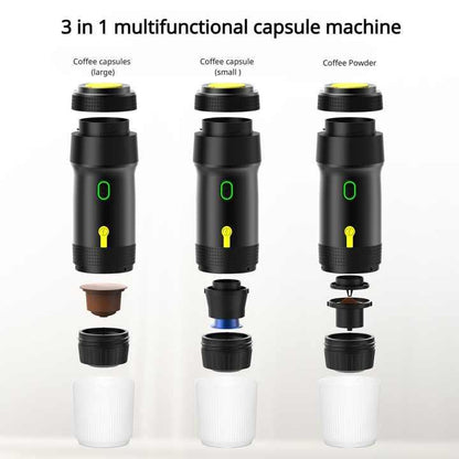 Green Portable Fully Automatic Espresso Coffee Machine - Universal 3-in-1 Capsule, Coffee Powder & Espresso Maker - Mekamart Australia