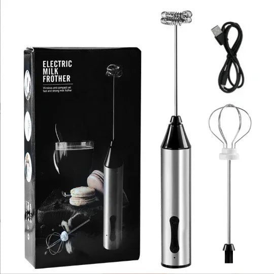 Rechargeable Electric Milk Frother, Handheld Foam Maker, Coffee Frothing Wand, Whisk for Milk, Coffee, and Baking - Mekamart Australia
