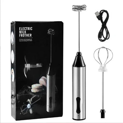 Rechargeable Electric Milk Frother, Handheld Foam Maker, Coffee Frothing Wand, Whisk for Milk, Coffee, and Baking - Mekamart Australia