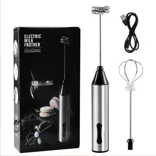 Rechargeable Electric Milk Frother, Handheld Foam Maker, Coffee Frothing Wand, Whisk for Milk, Coffee, and Baking - Mekamart Australia