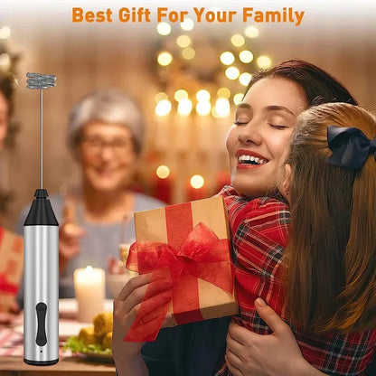Rechargeable Electric Milk Frother, Handheld Foam Maker, Coffee Frothing Wand, Whisk for Milk, Coffee, and Baking - Mekamart Australia
