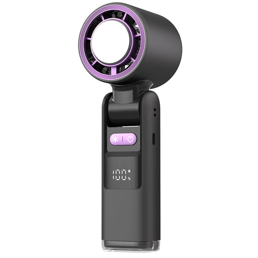 Black Portable Handheld High-Speed Cooling Fan - Perfect for Outdoor Camping - Mekamart Australia