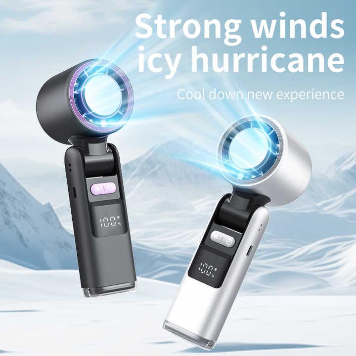 Pink Portable Handheld High-Speed Cooling Fan - Perfect for Outdoor Camping - Mekamart Australia