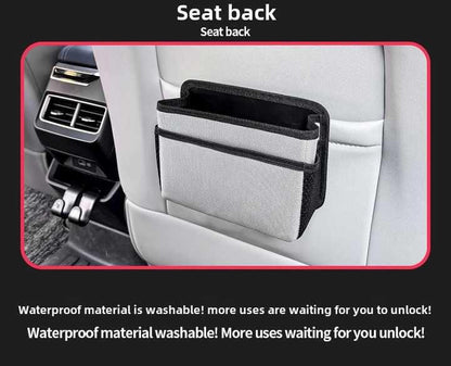Grey Upgraded Waterproof Car Storage Bag - Multi-Position Hanging Organizer - Mekamart Australia