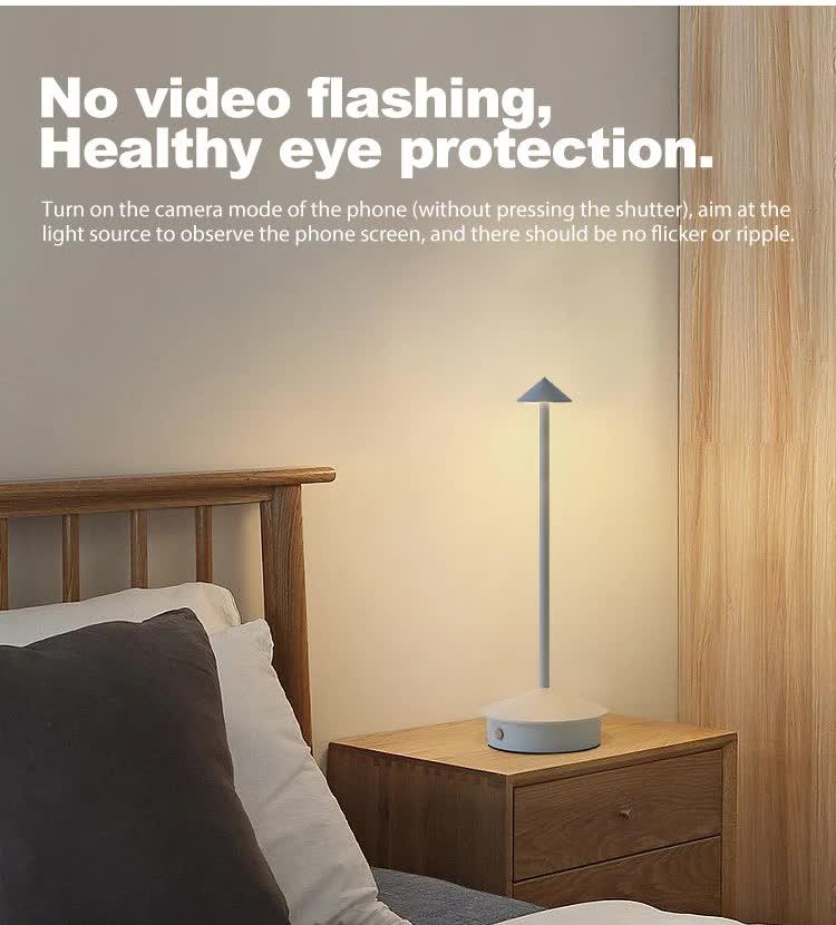 White Modern Minimalist Aluminum LED Mushroom Night Light - Creative Bedside Atmosphere Lamp for Dining Room and Bedroom - Mekamart Australia