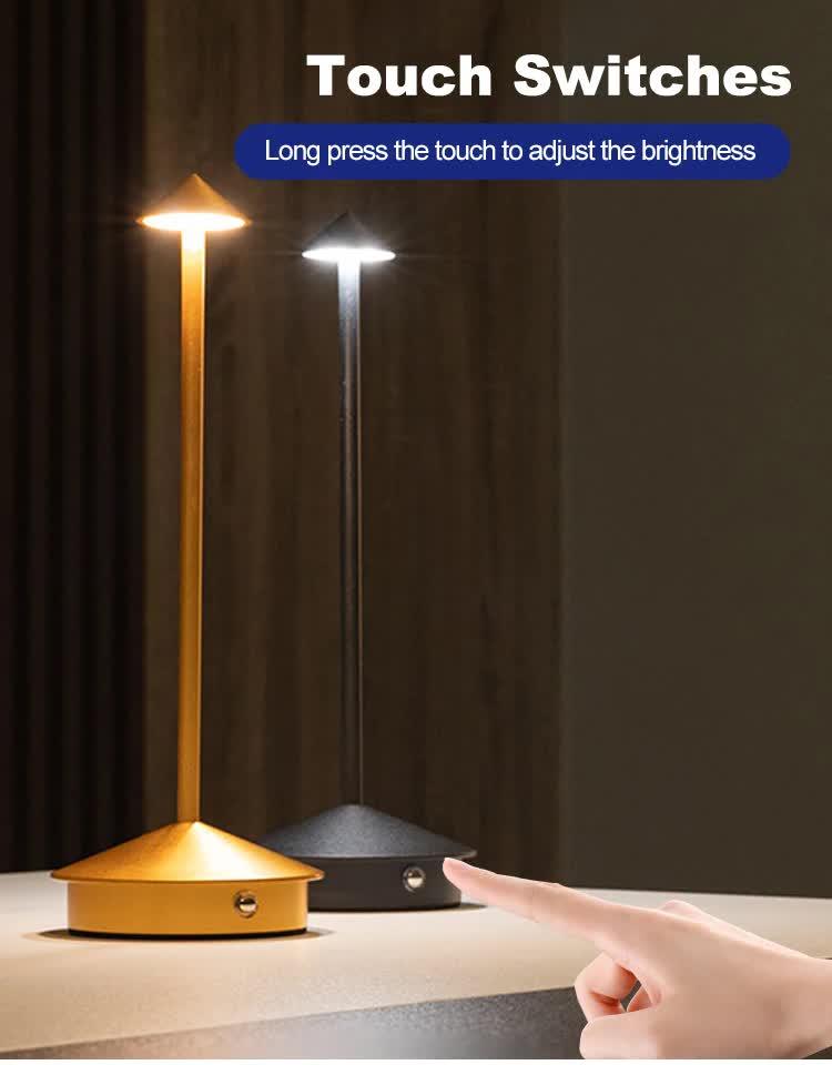 White Modern Minimalist Aluminum LED Mushroom Night Light - Creative Bedside Atmosphere Lamp for Dining Room and Bedroom - Mekamart Australia