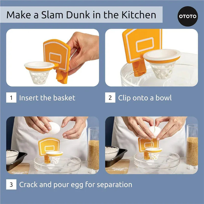 Dunk N’ Egg - Fun and Innovative Basketball-Themed Egg Yolk Separator for Your Kitchen - Mekamart Australia