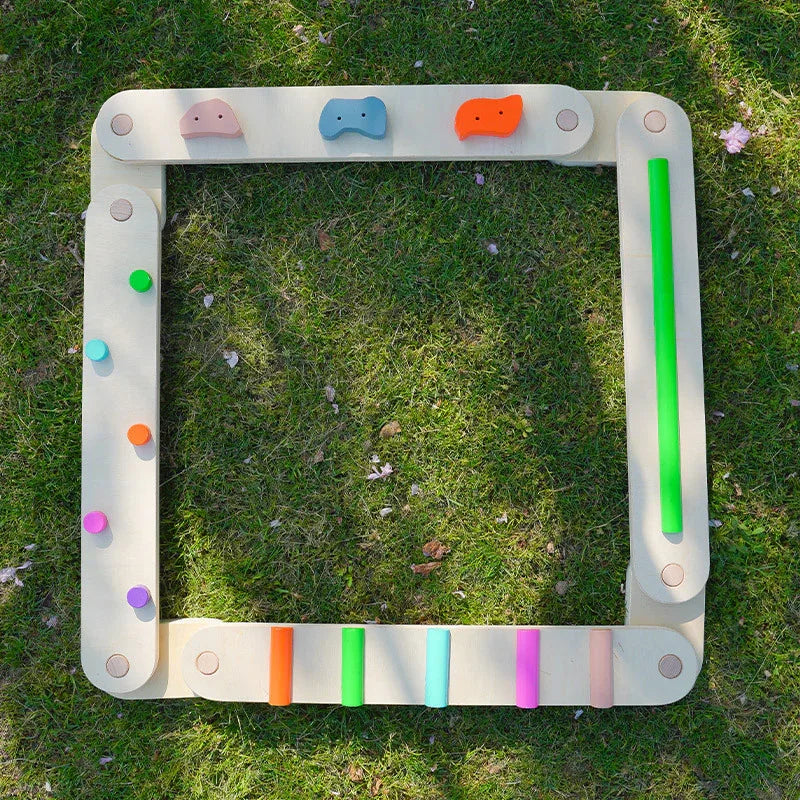 Wooden Sensory Balance Beam Set for Kids - Indoor and Outdoor Balance Training - Mekamart Australia