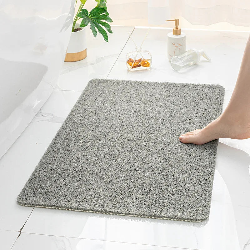 Gray Non-Slip Loofah-Style Bathroom Mat – Quick-Dry and Soft 40*60cm - Mekamart Australia