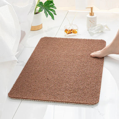Brown Non-Slip Loofah-Style Bathroom Mat - Quick-Dry and Soft 40*60cm - Mekamart Australia