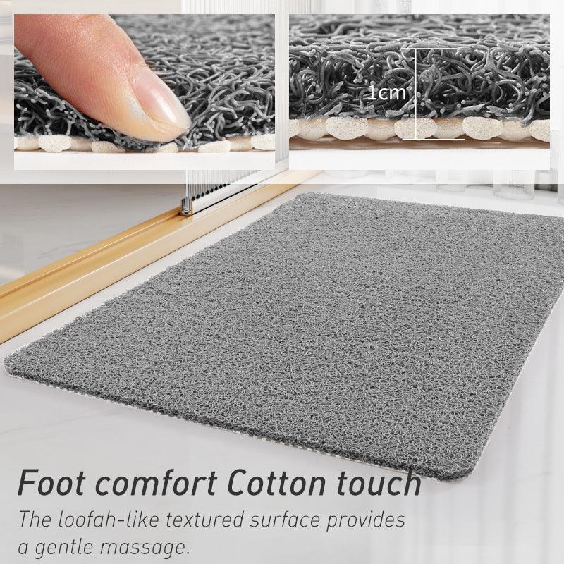 Brown Non-Slip Loofah-Style Bathroom Mat - Quick-Dry and Soft 40*60cm - Mekamart Australia