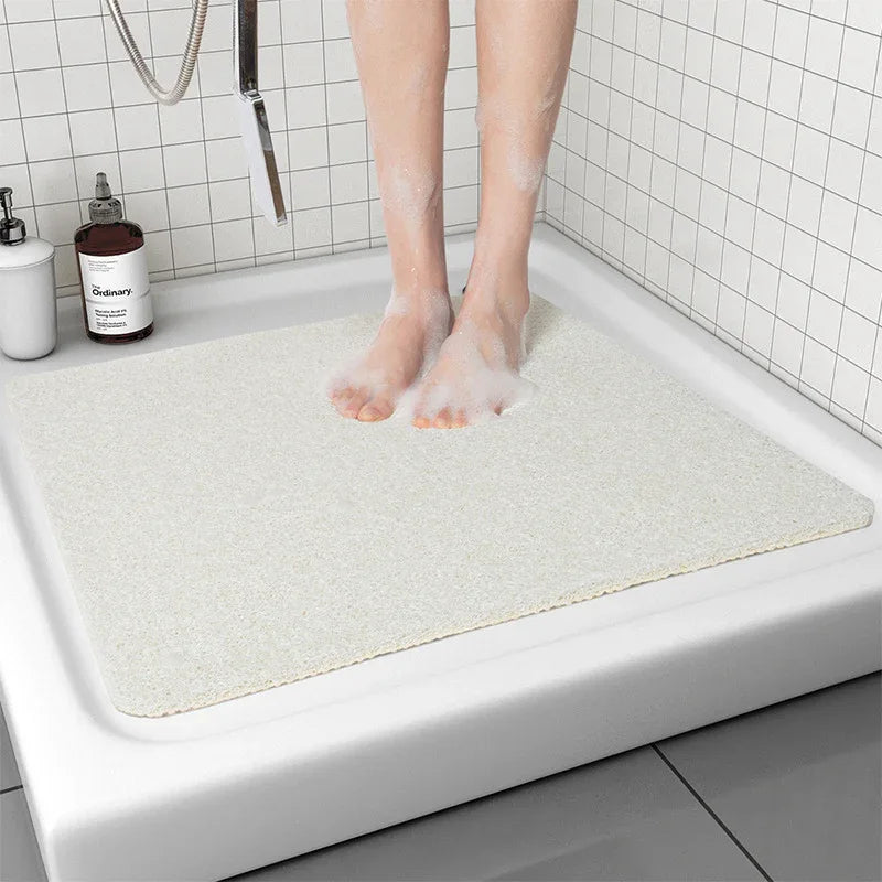 White Non-Slip Loofah-Style Bathroom Mat - Quick-Dry and Soft 40*60cm - Mekamart Australia