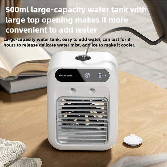 Portable Mini Air Cooler L7 with 500ml Water Tank and Humidifier Function - Mekamart Australia