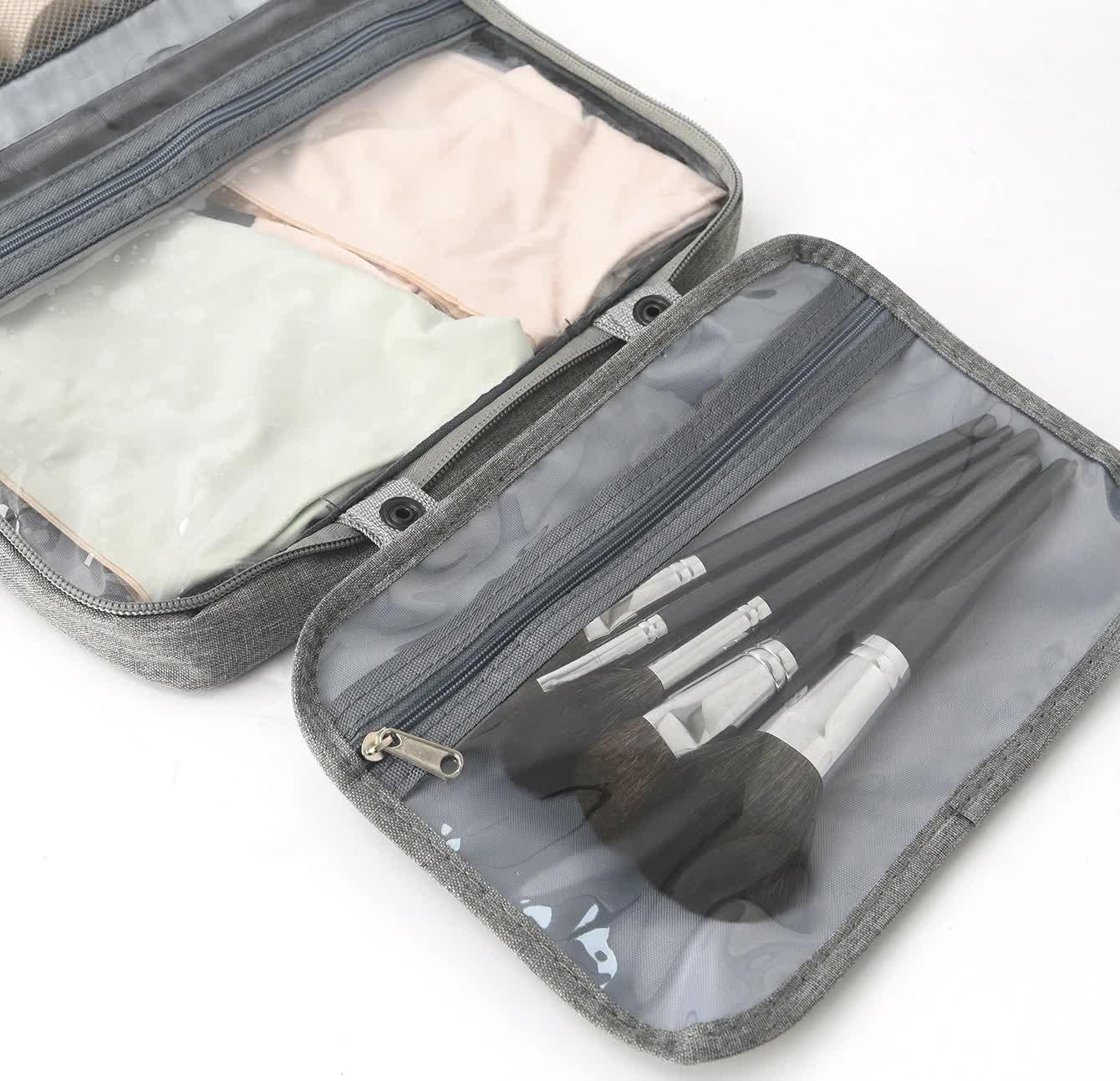 Green Multipurpose Portable Travel Toiletry Bag - Waterproof Cosmetic Organizer with Zipper - Mekamart Australia
