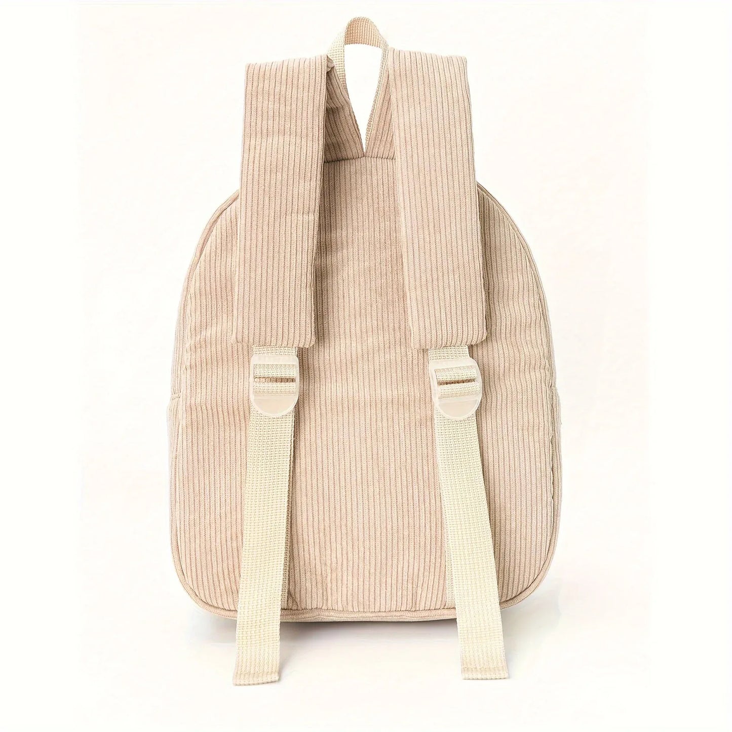 Cute Khaki Dog Backpack - Soft Corduroy Material with Adjustable Straps - Mekamart Australia