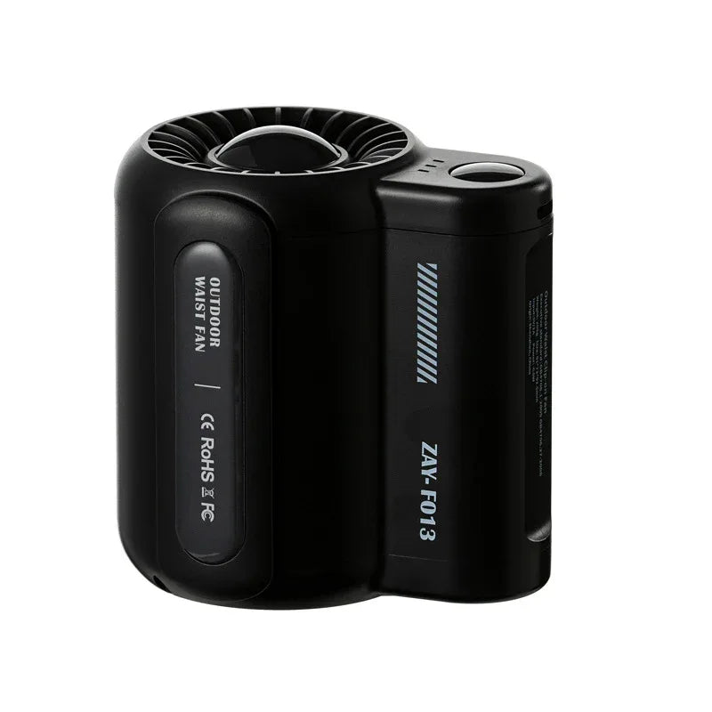 Black Outdoor Waist Fan - Portable Wearable Fan for Hands-Free Cooling - Mekamart Australia