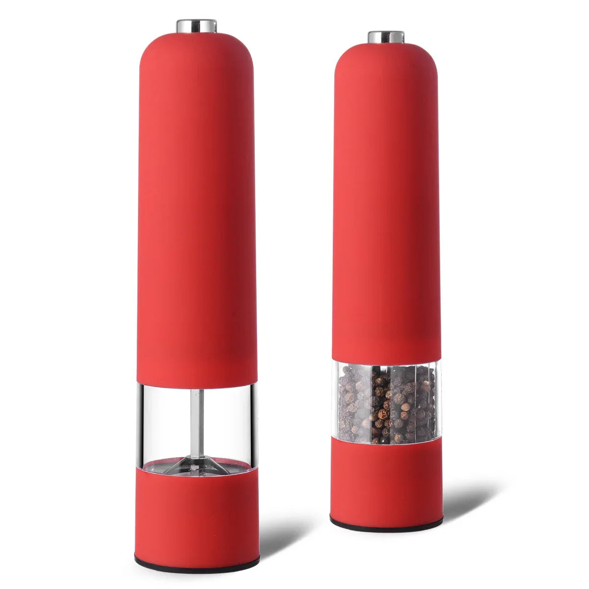 Red Elegant Red Electric Salt and Pepper Grinder - Modern and Compact for Effortless Seasoning - Mekamart Australia