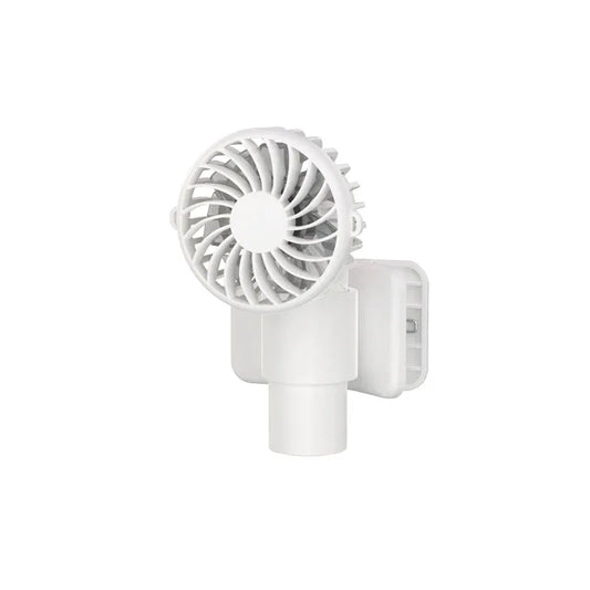 White Portable Multifunctional Clip Fan DQ261 - 1000mAh Battery, 3-Speed, Quiet Cooling for Summer - Mekamart Australia