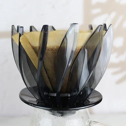 V60 Pour Over Coffee Dripper - Heat Resistant Brew Filter Cone - Pink(White Base) - Mekamart Australia