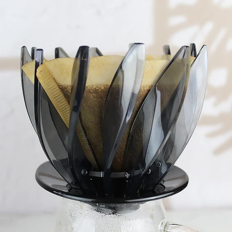 V60 Pour Over Coffee Dripper - Heat Resistant Brew Filter Cone - Blue(Black Base) - Mekamart Australia