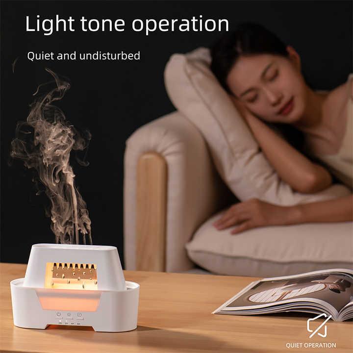 White 300ml Ultrasonic Aroma Diffuser with Cracked Light Design - Cool Mist Humidifier for Home and Office - Mekamart Australia