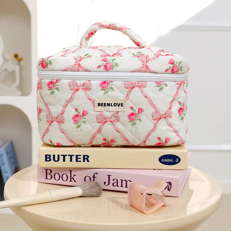 Pink Elegant 3-Piece Cosmetic Storage Set - Portable Skincare and Travel Pouch - Mekamart Australia