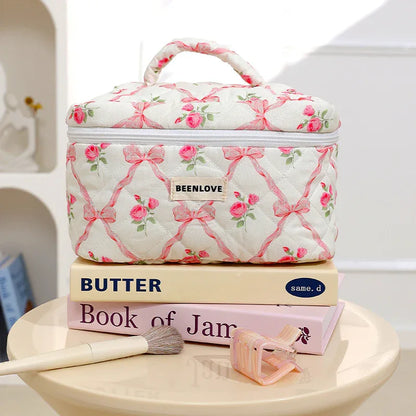 Pink Elegant 3-Piece Cosmetic Storage Set - Portable Skincare and Travel Pouch - Mekamart Australia
