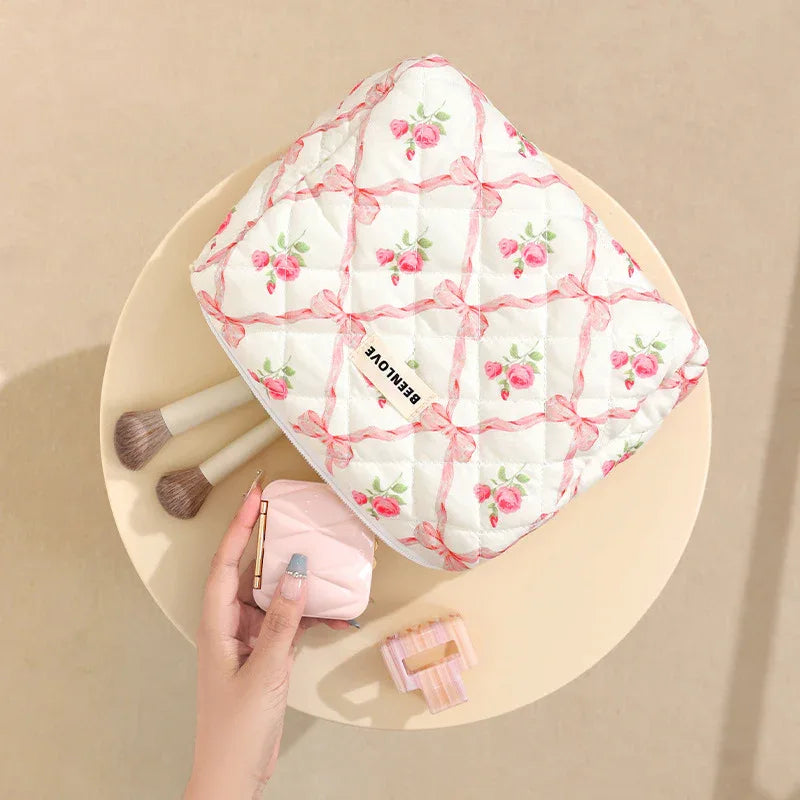 Pink Elegant 3-Piece Cosmetic Storage Set - Portable Skincare and Travel Pouch - Mekamart Australia