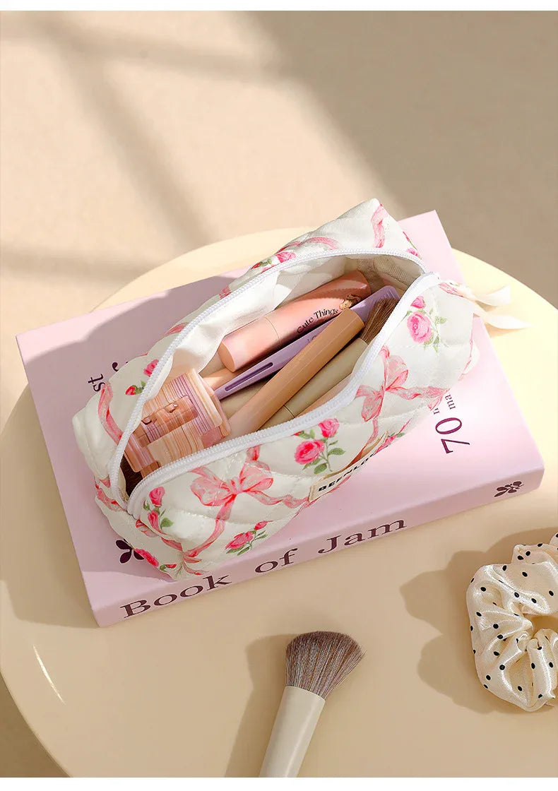 Pink Elegant 3-Piece Cosmetic Storage Set - Portable Skincare and Travel Pouch - Mekamart Australia