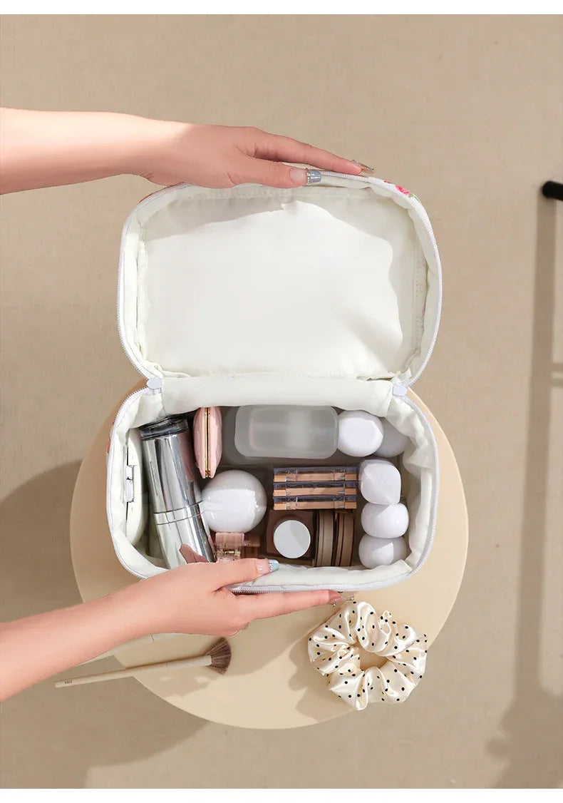 Pink Elegant 3-Piece Cosmetic Storage Set - Portable Skincare and Travel Pouch - Mekamart Australia
