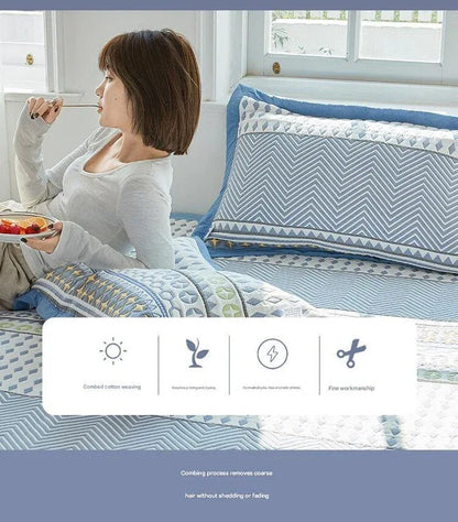 Snowflake Soft Cotton Gauze Pillowcase Set - Breathable, Non-slip, Extra Large (Pillow Core Not Included)56x80cm - Mekamart Australia