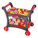 Red Children's Pretend Play Kitchen Cart Set with Toys - Roleplay Cooking Set with Accessories - Educational Toy for Kids - Mekamart Australia