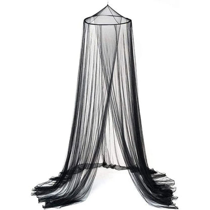 Black Hanging Princess Bed Canopy Mosquito Net - Dome Bedding for Dorm Rooms & Bedrooms (Fits 1.5m-1.8m Beds) - Mekamart Australia