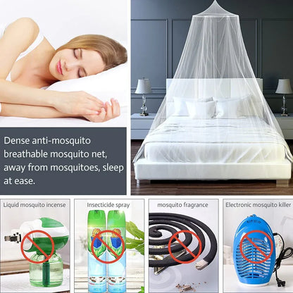 Black Hanging Princess Bed Canopy Mosquito Net - Dome Bedding for Dorm Rooms & Bedrooms (Fits 1.5m-1.8m Beds) - Mekamart Australia