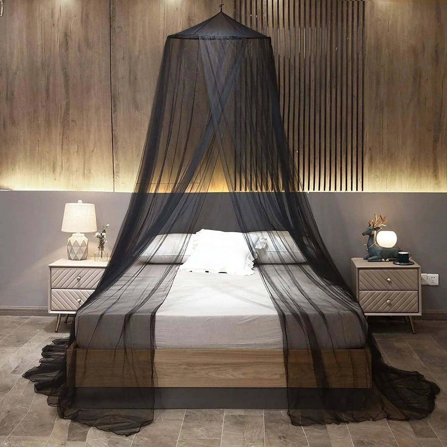 White Hanging Princess Bed Canopy Mosquito Net - Dome Bedding for Dorm Rooms & Bedrooms (Fits 1.8m-2m Beds) - Mekamart Australia